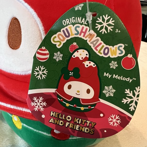Squishmallows My Melody Sanrio 11" Plush Toy Hello Kitty & Friends Christmas NWT - Picture 2 of 6